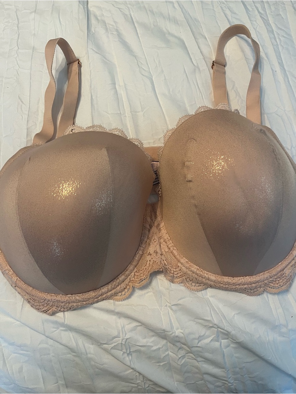 Everyday Lace Trim Nude Bra